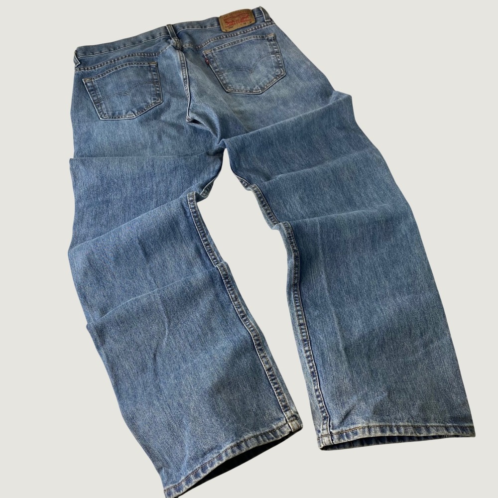 Levis 569 Jeans Mens 36x32 (Fits) Blue Baggy Loose Relaxed Whiskering Skater
